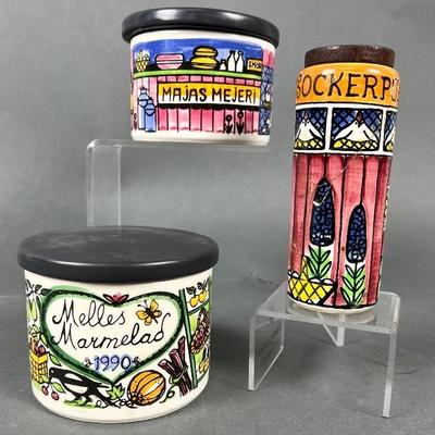JIE Pottery jars designed by Anita Nylund set of 3
