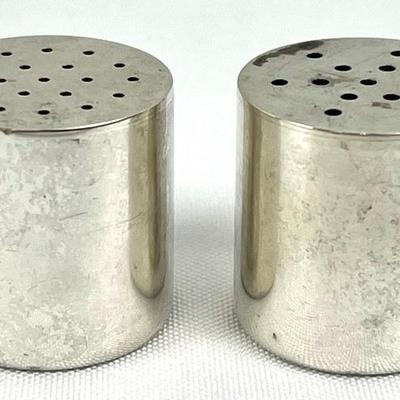 Vintage Allan Adler Sterling Silver Salt and Pepper Shakers- Cylindrical
