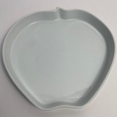 Bright White Ceramic Apple Tart Pan - Made in France
