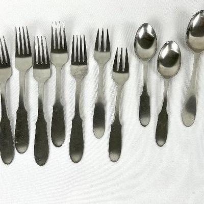 Vintage Georg Jensen Stainless Silverware Pieces - Denmark - "Mitra" Pattern

