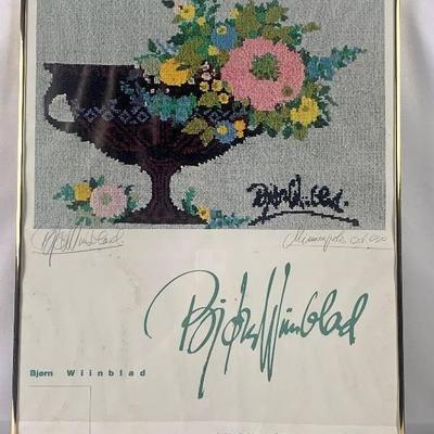 Bjorn Wiinbald Signed / Framed Print of Tapestry - 1980
