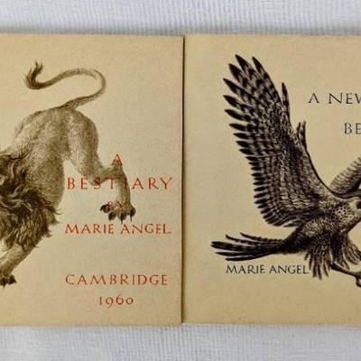 Two Unique Small Booklets - Two Bestiaries (Marie Angel) & Two Poems by Emily Dickinson
