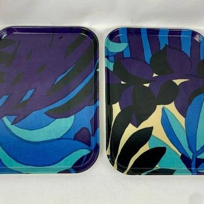 Pair Mid Century Modern Cambro Fiberglass Serving Trays
