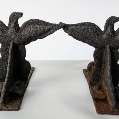 Antique Cast Iron Eagle Book Ends
