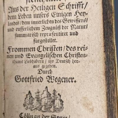 Antique German Book: 1688 Andreas Cramer / 1673 Johann Arndt / 1690 Nicholas Byfield Translation
