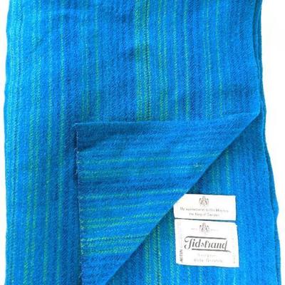 Vintage Viola Grasten for TIDSTRAND Wool Blanket - Swedish 74 In. x 91 In.
