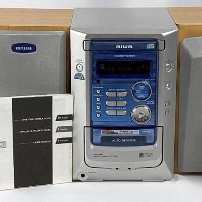 Aiwa CD/Cassette Tabletop Stereo and Speakers System
