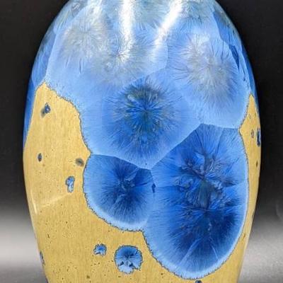 MARC HANSEN: Signed Vintage Art Studio Crystalline Glaze Pottery Vase
