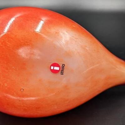 Signed Oiva Toikka for IITTALA Art Glass Red Cardinal / Kardinaali with Label - 6 Inches High
