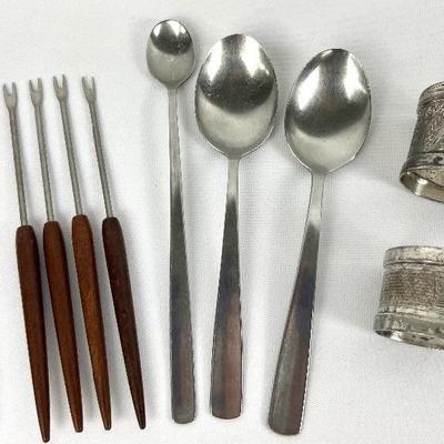 Vintage Scandinavian Serving Pieces and Napkin Rings
