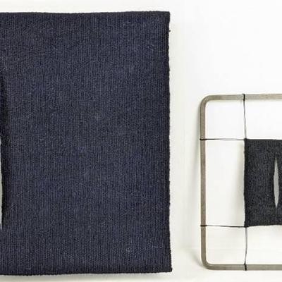 Jean Smelker-HÃ¼gi: Two Mounted Slit Textile Art Pieces
