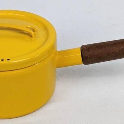 Finel Enamelware Sauce Pan / Pot with Lid and Teak Handle
