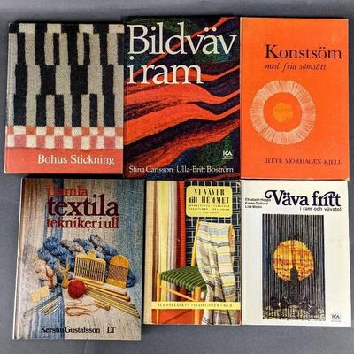 Six Hardcover Swedish Instructional Weaving Books
