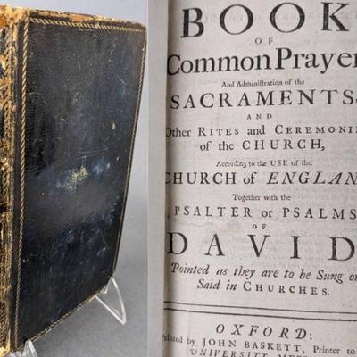 1717 Book of Common Prayer, Printed by John Baskett, Oxford
