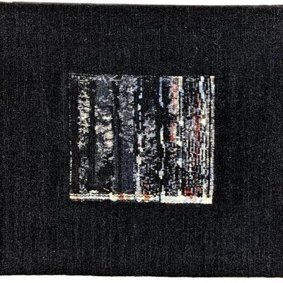 Marcel Marois: Signed/Mounted "Rain-Black" Textile Art - Washington, D.C. Museum Exhibit 2004
