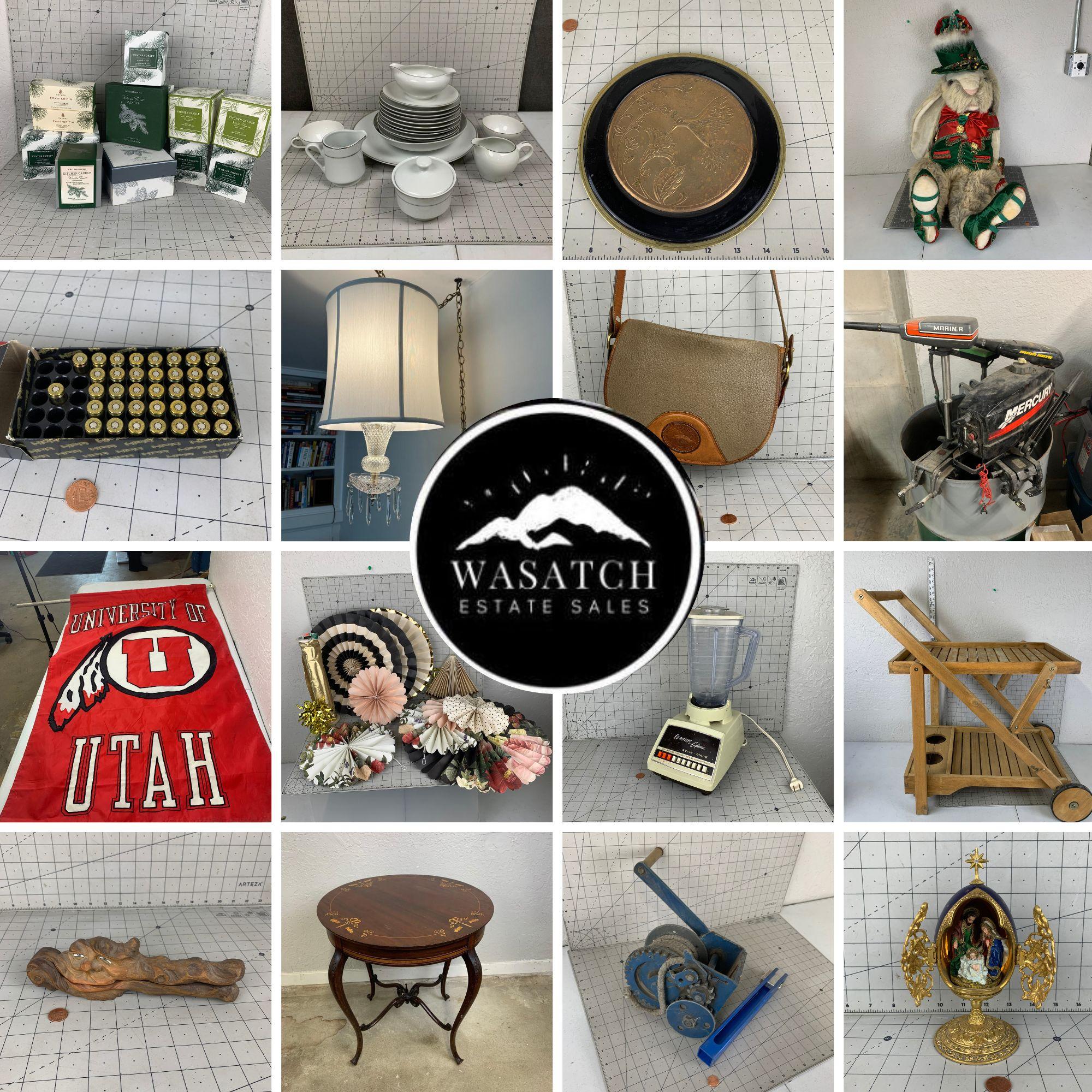 Wasatch Estate Sales' ONLINE Auction Begins To Close Wednesday November