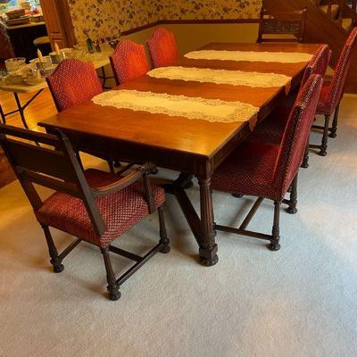 renaissance dining table with 8 chairs
