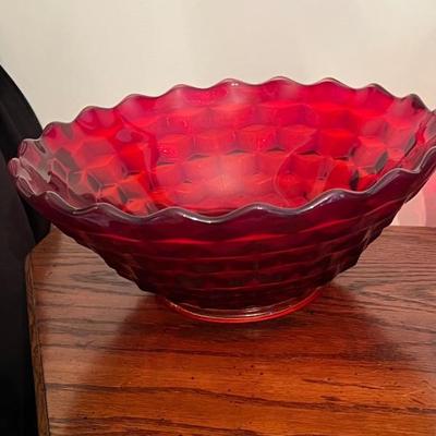 Fostoria American red bowl. RARE!