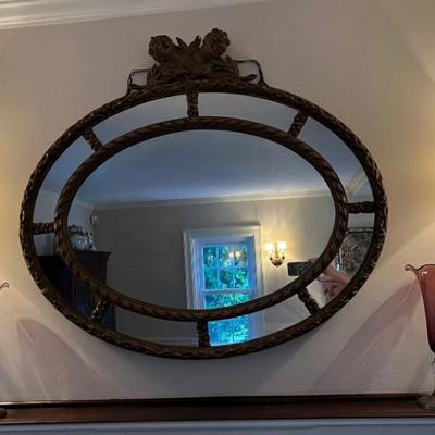 Large Victorian Oval Mirror
