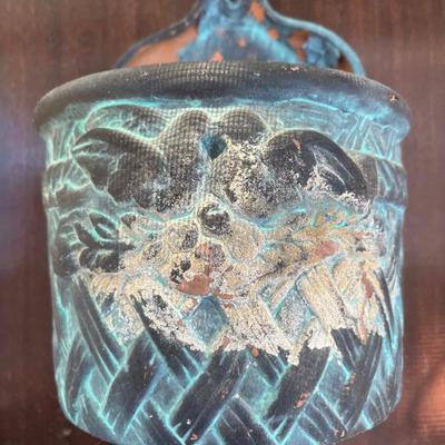 Copper wall pocket /planter