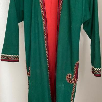 Vintage wool over silk long coat 
( maybe a size 6 in today's sizes )
