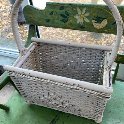 Victorian magazine handled basket