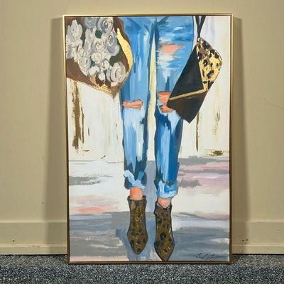 COLLEEN KARIS FASHION PRINT  |
Fashion canvas print of a painting, by Colleen Karis designs - w. 24 x h. 35.5 in.