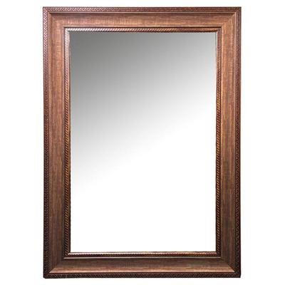 ANTIQUED FRAME MIRROR  |
Beveled glass mirror in a gold / brown antiqued frame - w. 31.5 x h. 43.5 in.