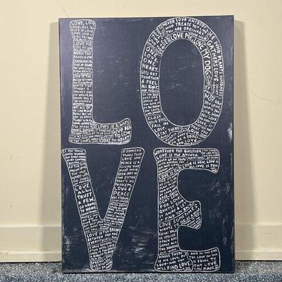 SUGAR BOO LOVE ART  |
Chalkboard style print on wood, 