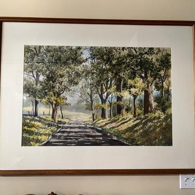 Watercolor by Scott Hartley, 38”h x 49.5”w frame