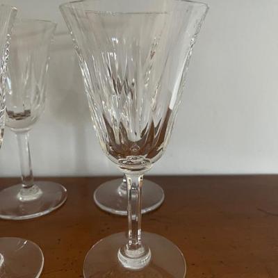 St Louis Crystal decanters, red wine glasses (11), white wine glasses (11), plus flutes and cordials