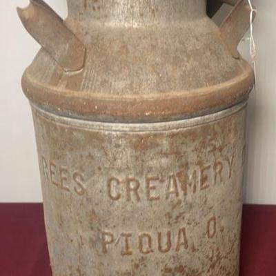 Ree's Creamery Piqua Ohio Cream Can 