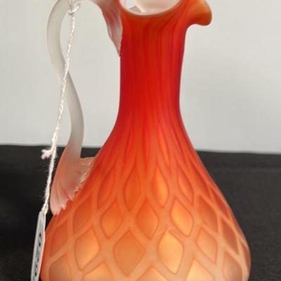Orange Diamond mother of Pearl Cruet
