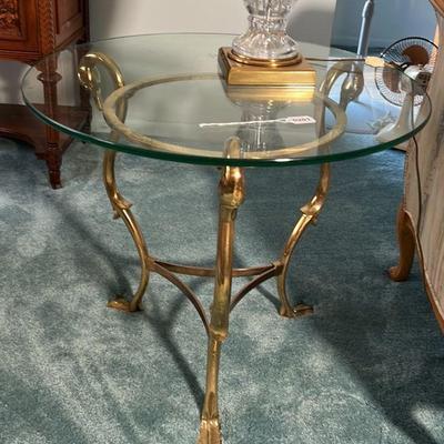 Brass and Glass Table