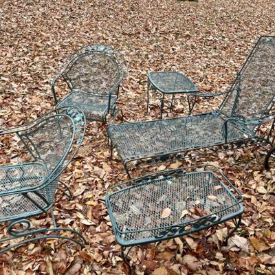 Lot 029-Y: Wrought-Iron Seating Vignette