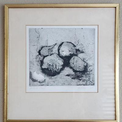 MKM061 Framed Artist Proof Drawing 1965 Signed by Artist Petre