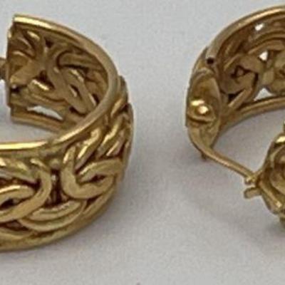 MKM420-Beautiful 18k Gold Earrings