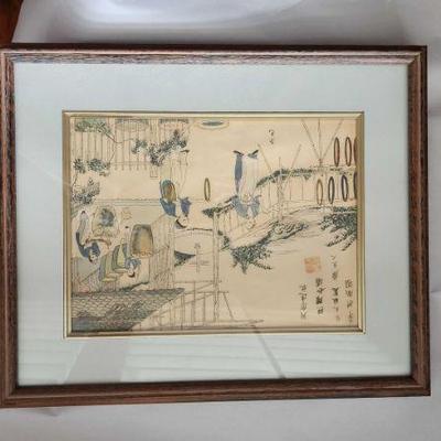 MKM093 - Framed Vintage Asian Art