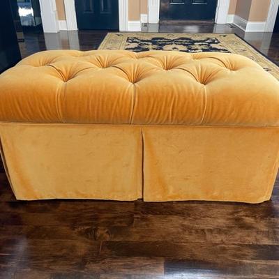 Chloe Storage Skirted Ottoman