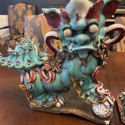 Chinese Ceramic Buddhistic Lions