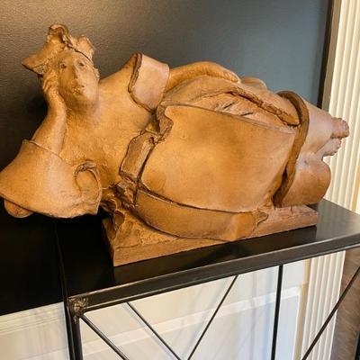 "Asana" Graceful Oriental Sculpture by David Bryce  (18" x 28" x 10")