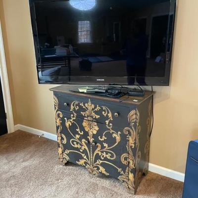 Black & Gold Damask Dresser/Cabinet Combo (2 available) 39