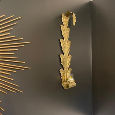 Mid Century Modern Acanthus Leaf Sconces (4 Available)