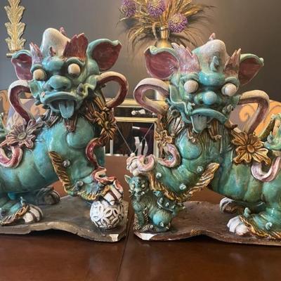 Chinese Ceramic Buddhistic Lions