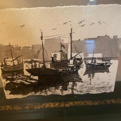 Framed Asian prints