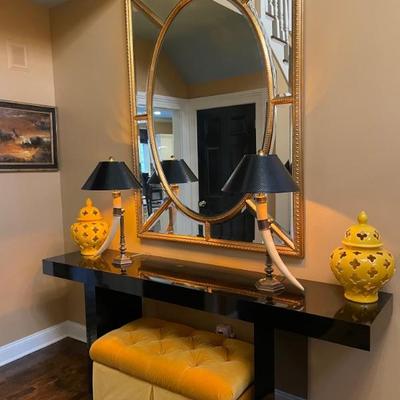 Custom built foyer table