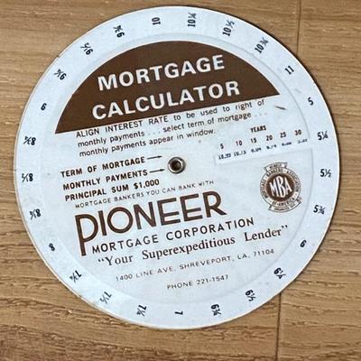 Vintage Pioneer mortgage calculator 