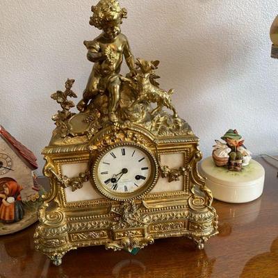 Antique Cherub mantle clock