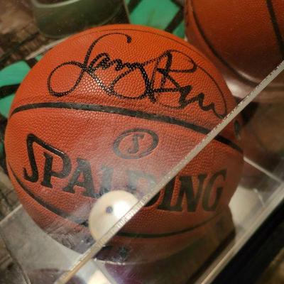 Larry Byrd signed basketball