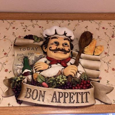 "Bon Appetit" Chef Kitchen Wall DÃ©cor